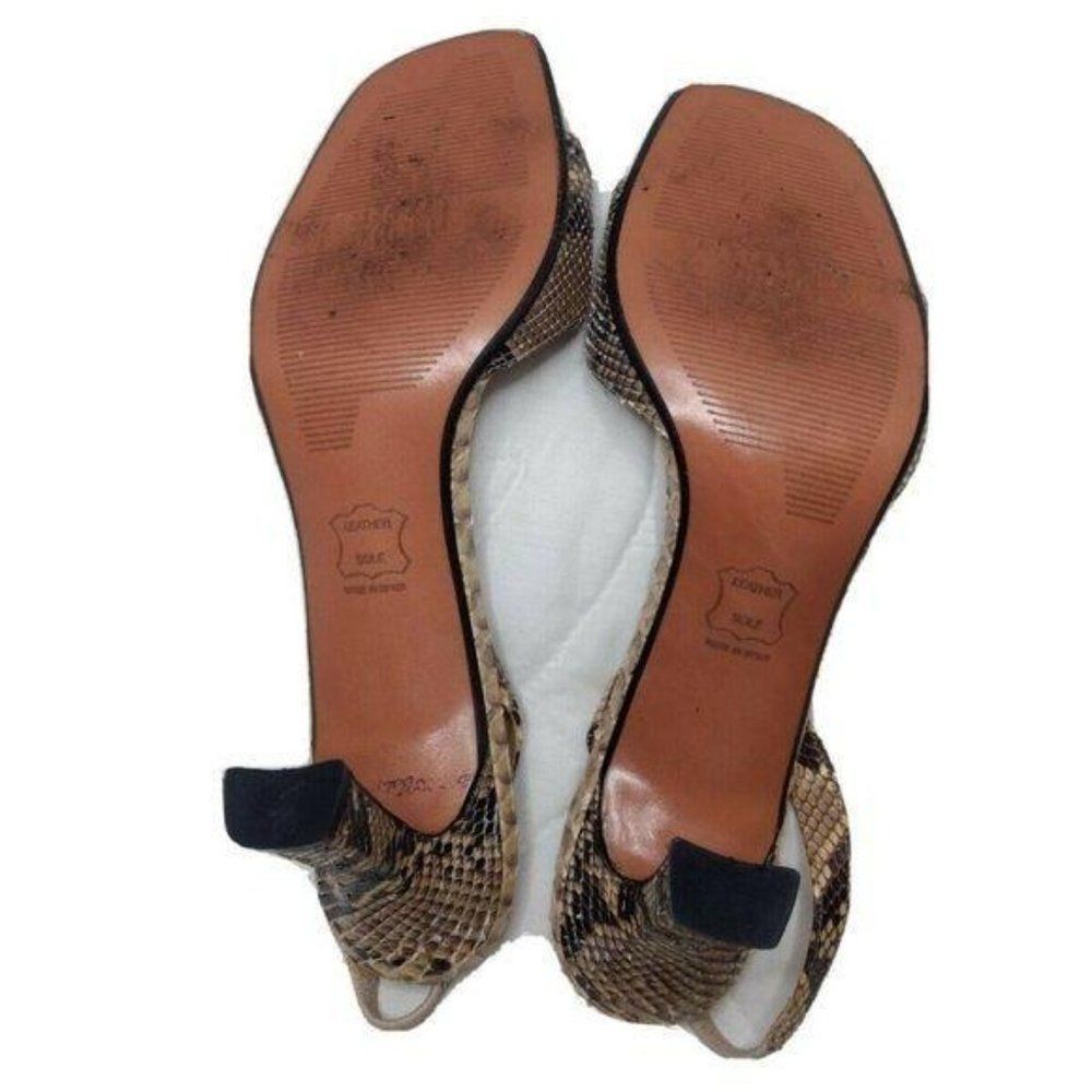 Stuart Weitzman Snake Skin Python Sandals Size 9.… - image 2